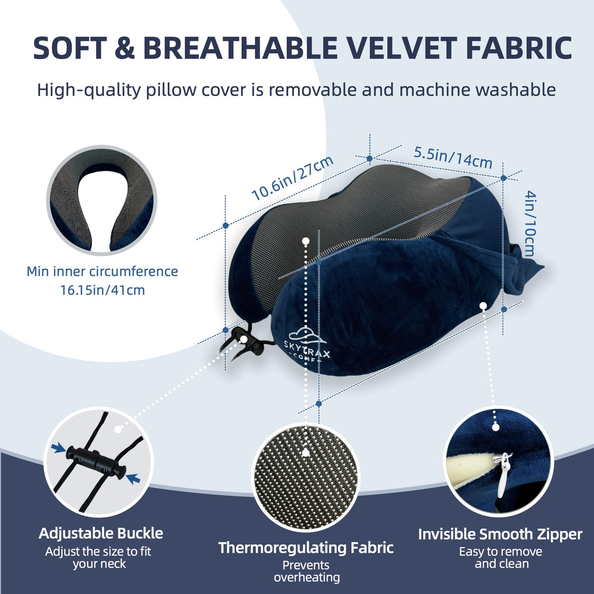SKYTRAX COMF compact design folds into a carrying pouch for easy packing.