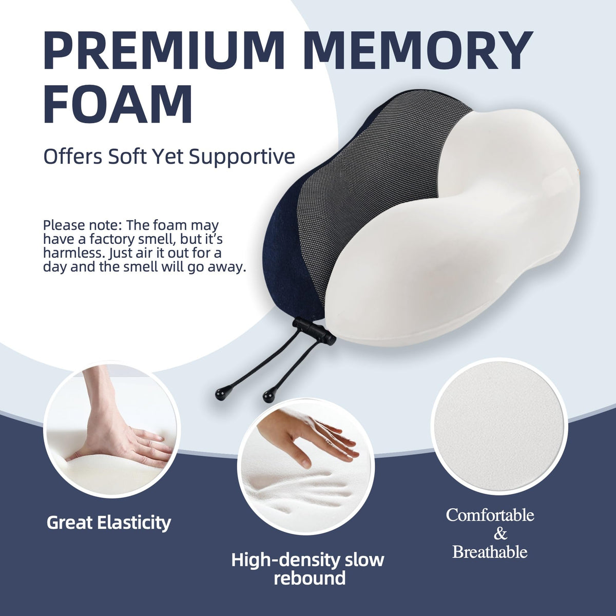 SKYTRAX COMF hooded pillow ideal for plane long flights and road trips.