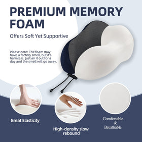 SKYTRAX COMF hooded pillow ideal for plane long flights and road trips.