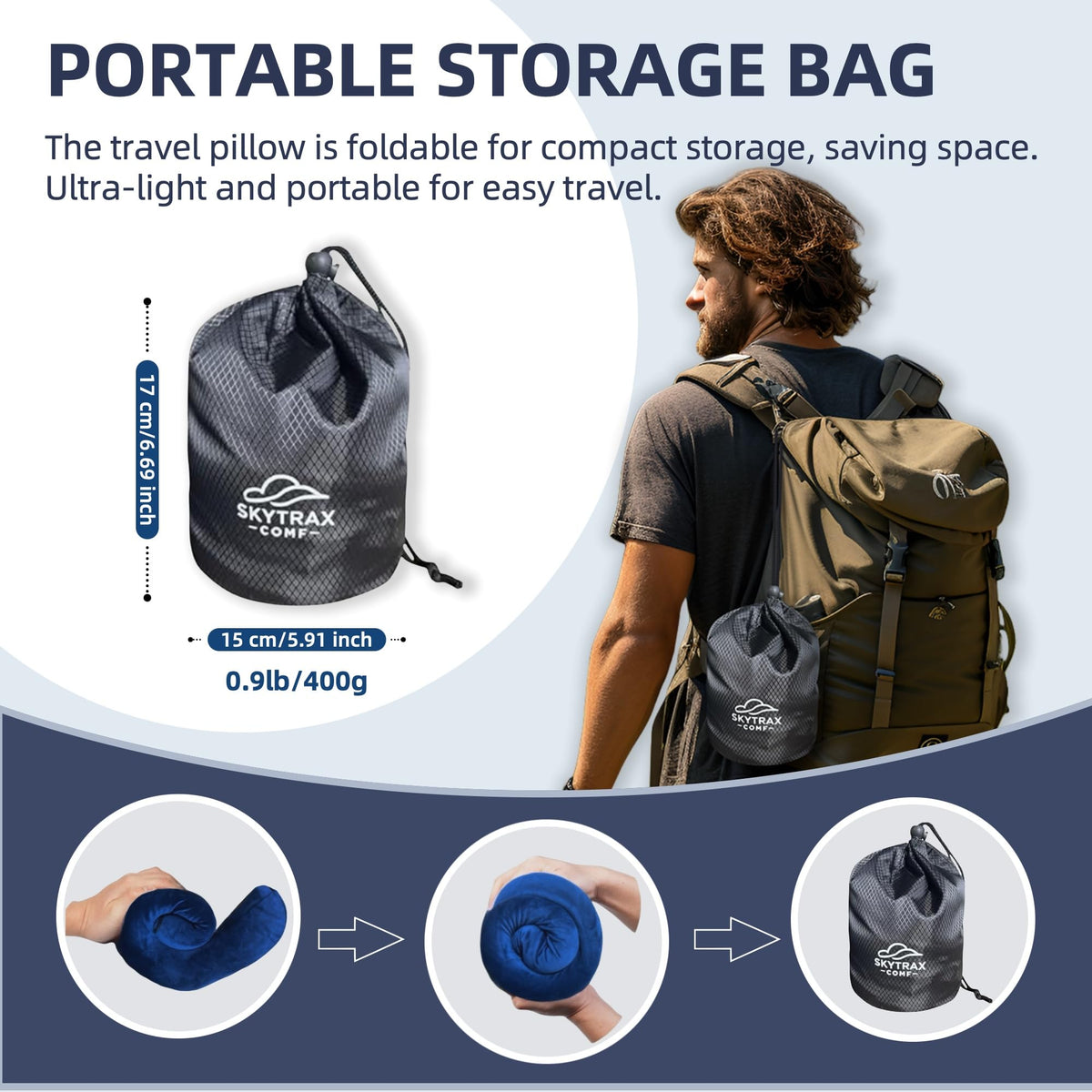 SKYTRAX COMF care tips help keep the pillow fresh and fluffy between trips.