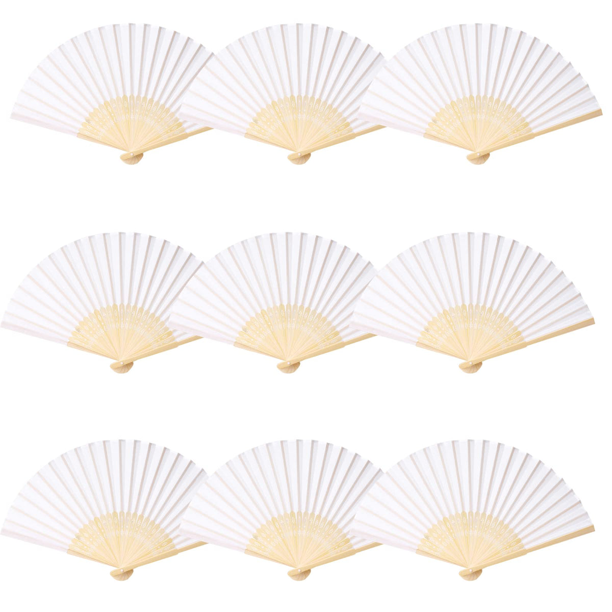 SL crafts fan in white decor accent for weddings and home.