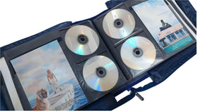 Large capacity of 192 discs in the S·Lattye blue storage case