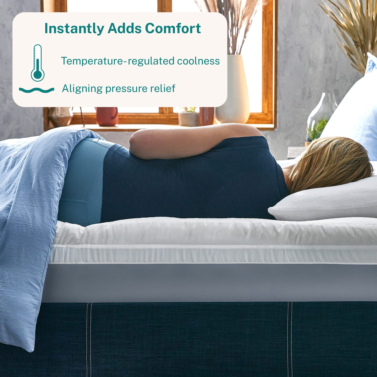 Gel memory foam layer closeup demonstrating contour support and pressure relief