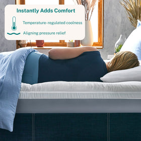 Gel memory foam layer closeup demonstrating contour support and pressure relief