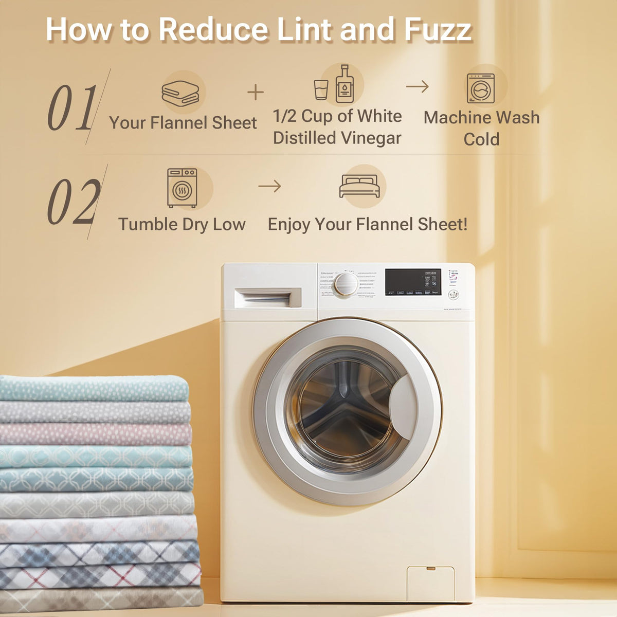 Sleep Philosophy True North easy-care wash for simple upkeep.