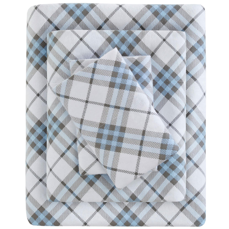 Sleep Philosophy True North flannel texture close-up for warm, soft comfort.