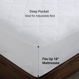 Sleep Philosophy twin mattress pad is machine-washable for easy, low-effort care.
