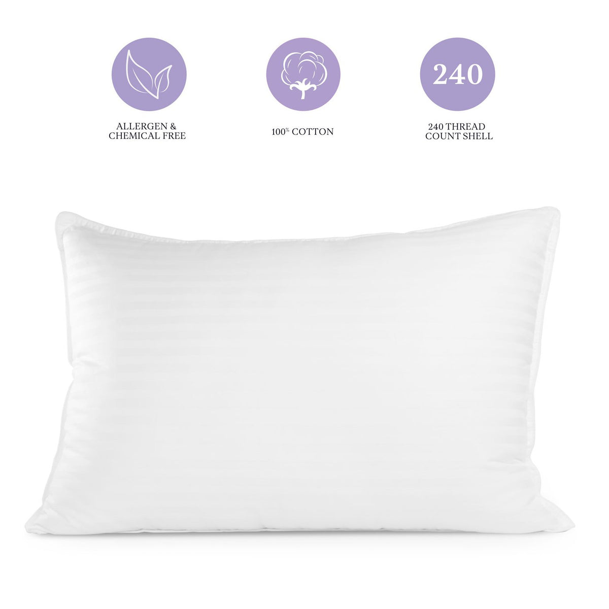 Sleep Restoration 250-thread cotton cover ensures cool, breathable sleep surface.