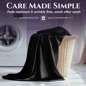 Sleep Sanctuary satin sheets queen color-palette showcases eight color options for decor