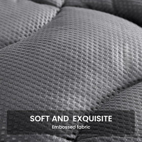 Sleep Zone 12 oz spiral fiber fill delivers fluffy loft and resilience.
