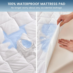 SLEEP ZONE deep-pocket mattress pad that fits up to 21 inches securely