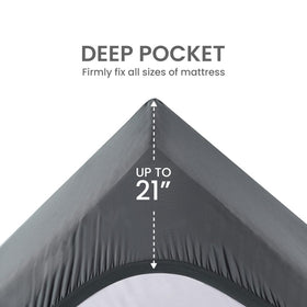 SLEEP ZONE deep pocket stretch-fit keeps topper securely in place.