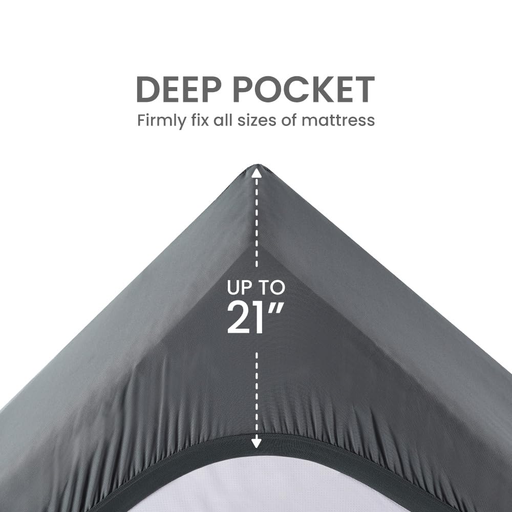 Sleep Zone elastic skirt keeps the topper securely in place during sleep.