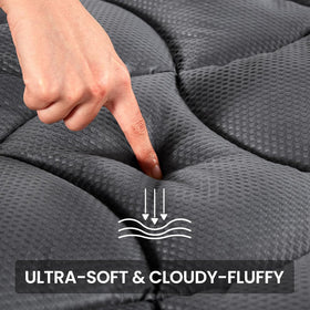 Sleep Zone King topper with three-zone design offers balanced support and edge stability.