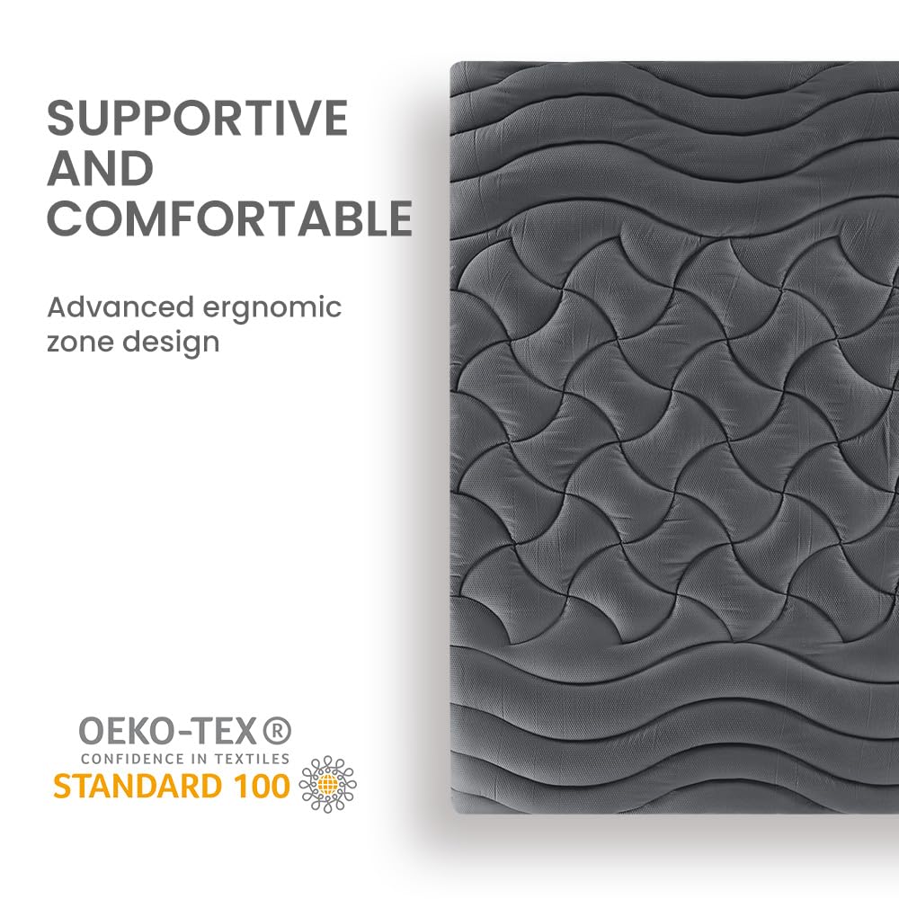 Sleep Zone Oeko-Tex certified topper ensures high-quality, safe materials.