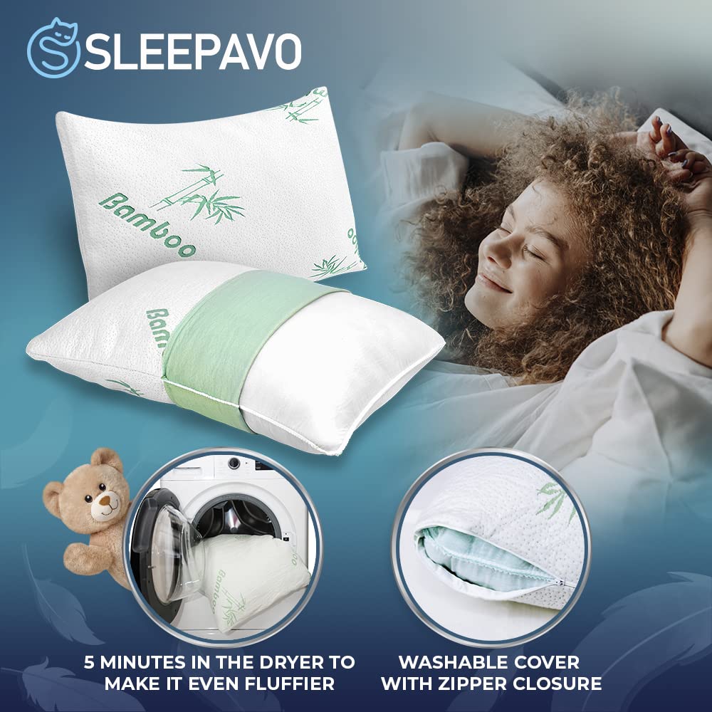 Sleepavo washable pillowcase closeup highlighting breathable, easy-care fabric.
