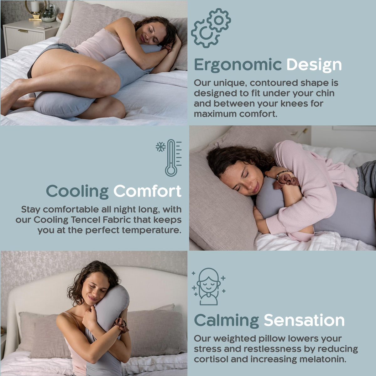 SleepCloud cooling cover close-up highlights temperature regulating Tencel fabric
