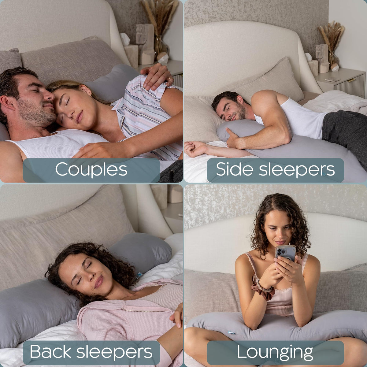 SleepCloud glass bead core with 6.5 lb weight provides steady, even pressure