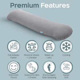 SleepCloud full-body pillow for side sleepers supports alignment during rest.