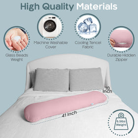 SleepCloud weighted pillow 41x10 with cover ideal for adults