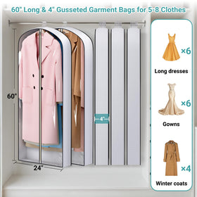 Sleeping Lamb 4-gusset design holds multiple coats or long dresses without crowding.