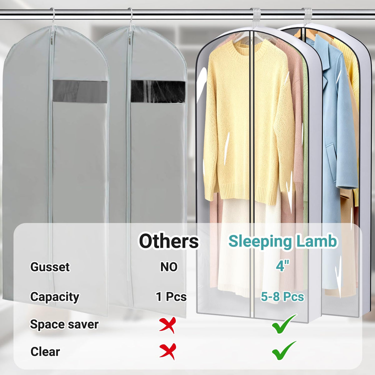 Sleeping Lamb breathable material keeps contents well-ventilated and easy to handle.