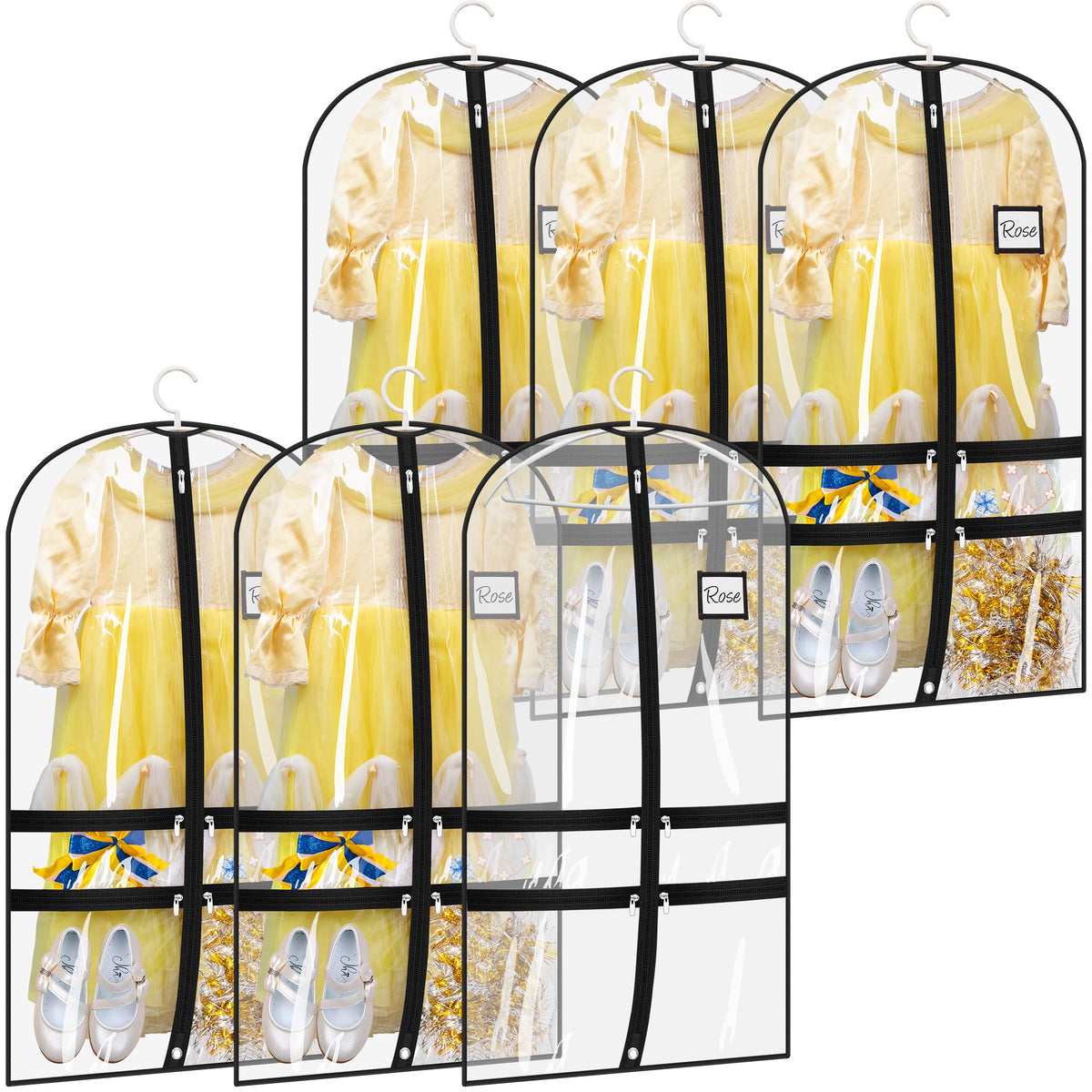 Sleeping Lamb clear 40-inch dance garment bag for quick costume checks