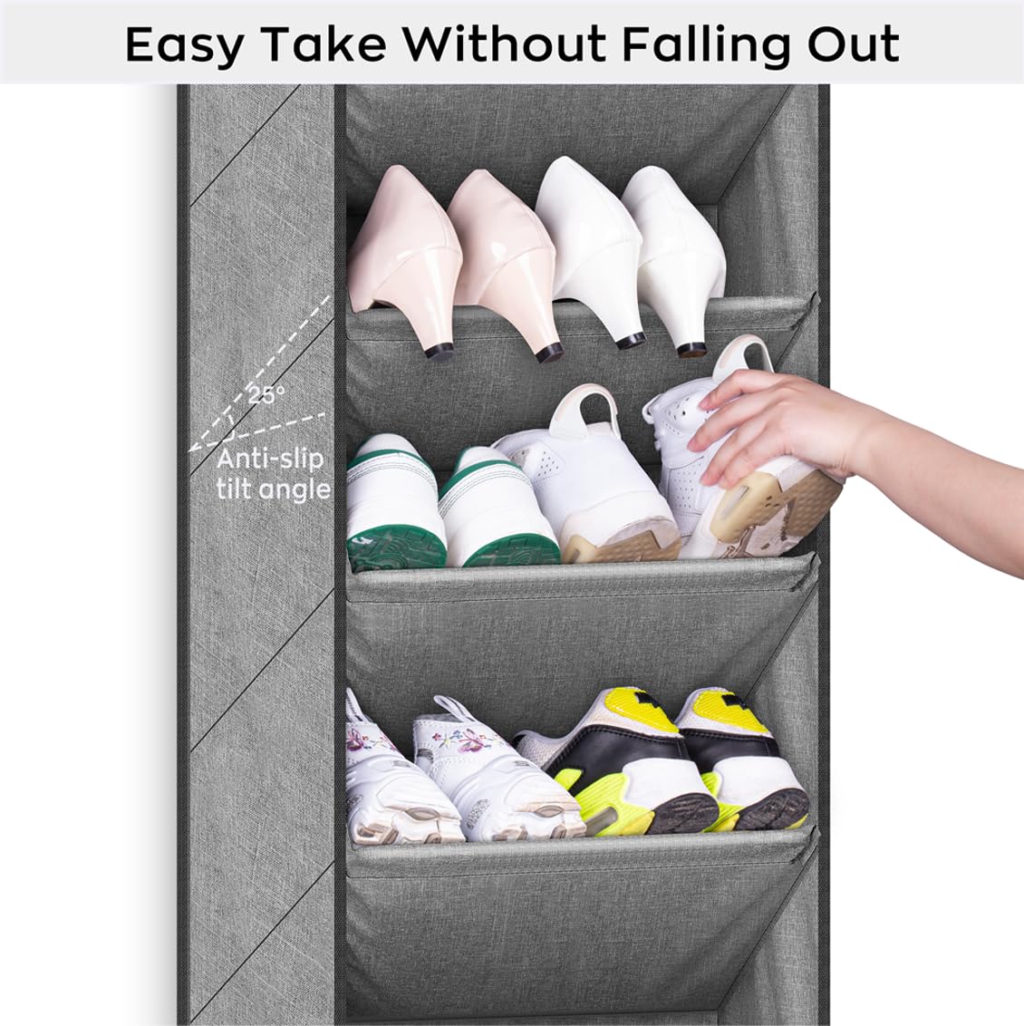 Sleeping Lamb easy-access top opening makes grabbing shoes quick.
