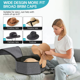 Sleeping Lamb hat box dimensions 18 by 7 inches for planning packing