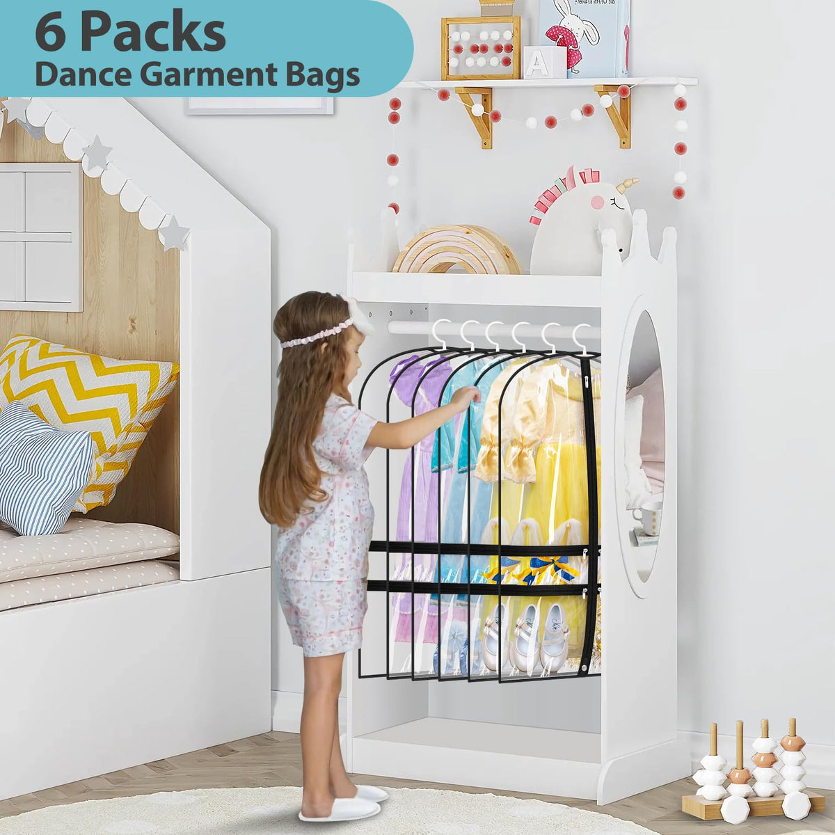 Sleeping Lamb heavy-duty zipper and tear-proof PVC protect costumes during travel