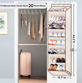 Sleeping Lamb over the door shoe organizer deep pockets hold multiple pairs neatly