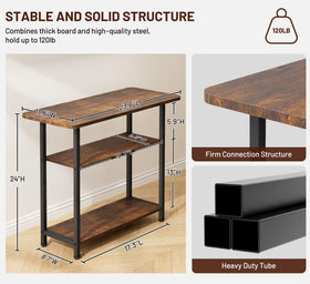 Sleeping Lamb side table solid wood shelves add natural texture and strength.