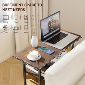Sleeping Lamb side table three-tier storage keeps daily items organized and accessible.