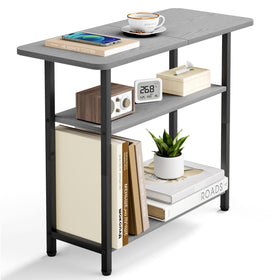 SLEEPING LAMB side table top surface provides ample space for laptop, mug, and books