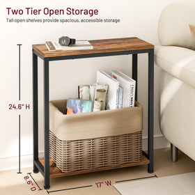 Sleeping Lamb sturdy black steel frame supports items securely on each tier.