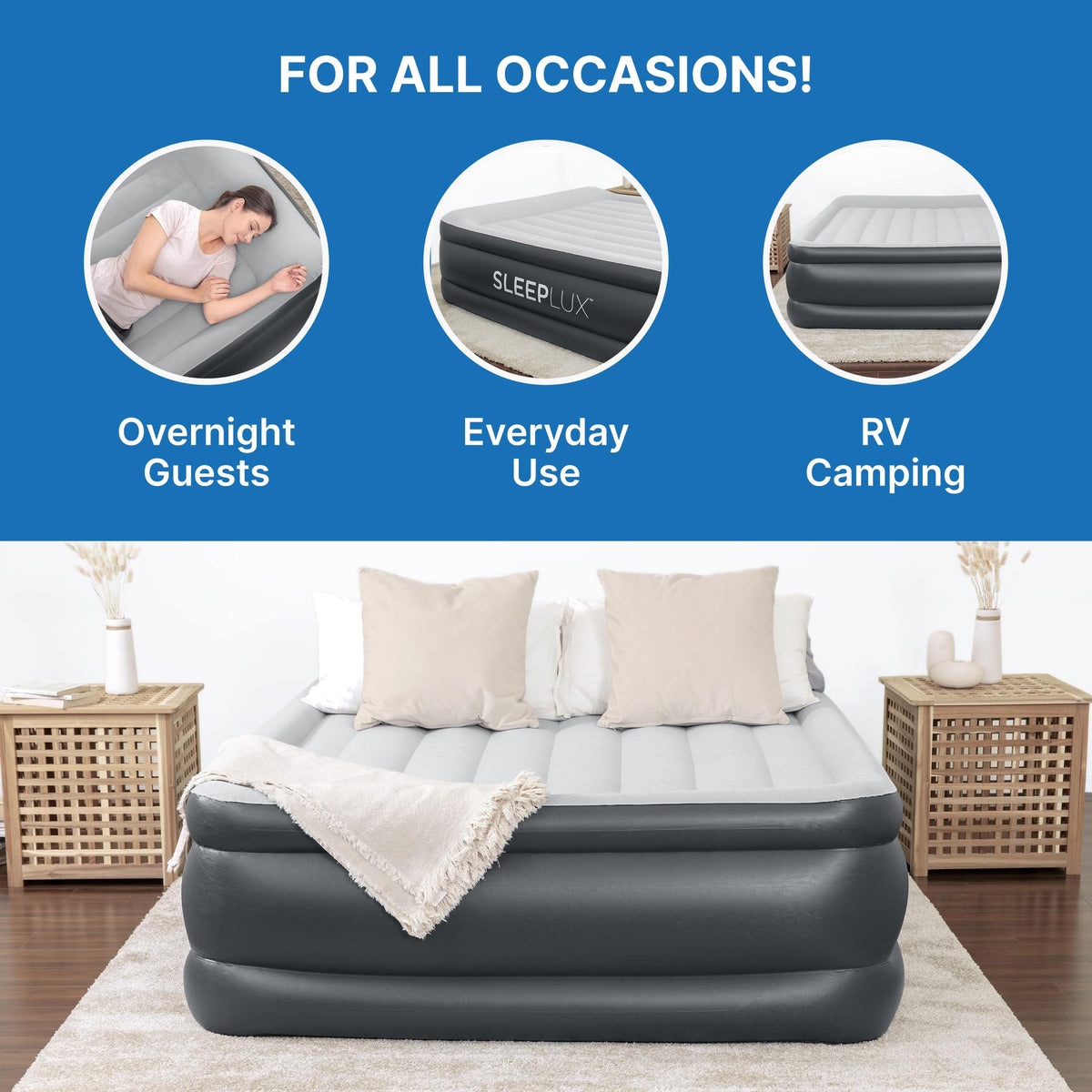 SLEEPLUX high weight capacity up to 661 pounds for stability