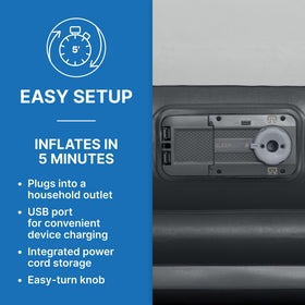 SLEEPLUX queen mattress with integrated pillow supporting neck comfort