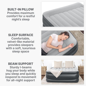 SLEEPLUX large sleeping surface 76 by 56 inches for ample space