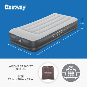 SLEEPLUX Tritech construction offers durable surface and contoured sleep support.