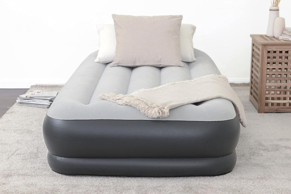 SLEEPLUX twin air mattress built-in pump for quick setup and reliable firmness.