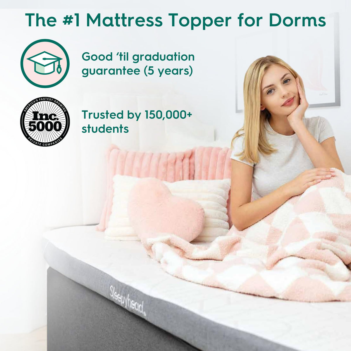 Copper-infused memory foam layer in Sleepyhead topper supports joints