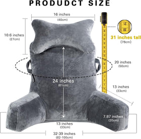 SLIGUY Reading Pillow has a built-in carry handle for easy transport.