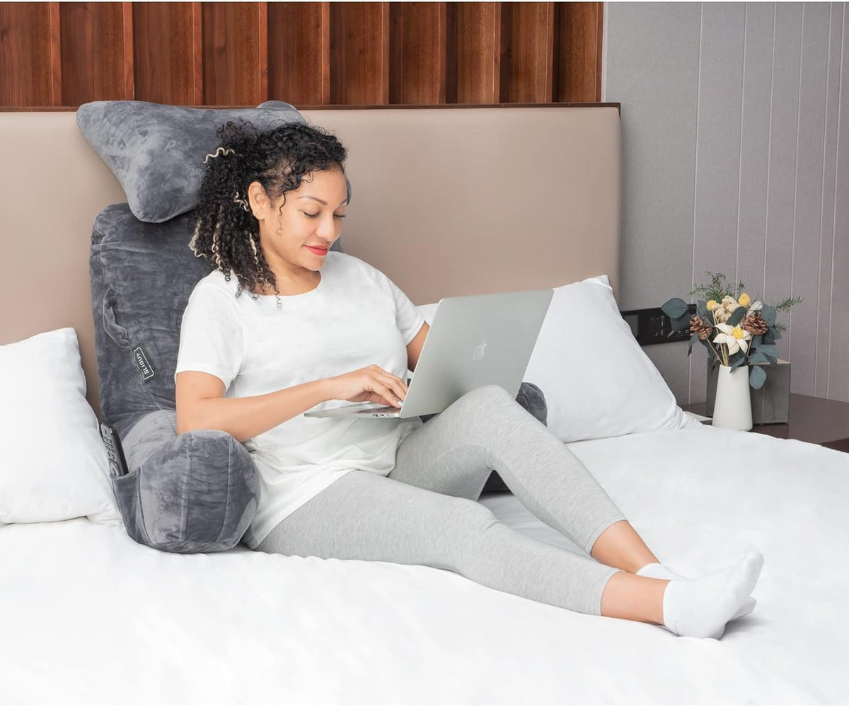 SLIGUY Reading Pillow detachable neck roll provides customizable head support.