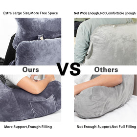 SLIGUY pillow side pocket keeps remote within easy reach.