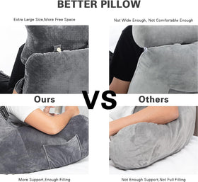SLIGUY Reading Pillow velvet cover is soft and machine washable for easy care.