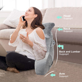 SLIGUY velvet-cover reading pillow feels soft and easy to clean.