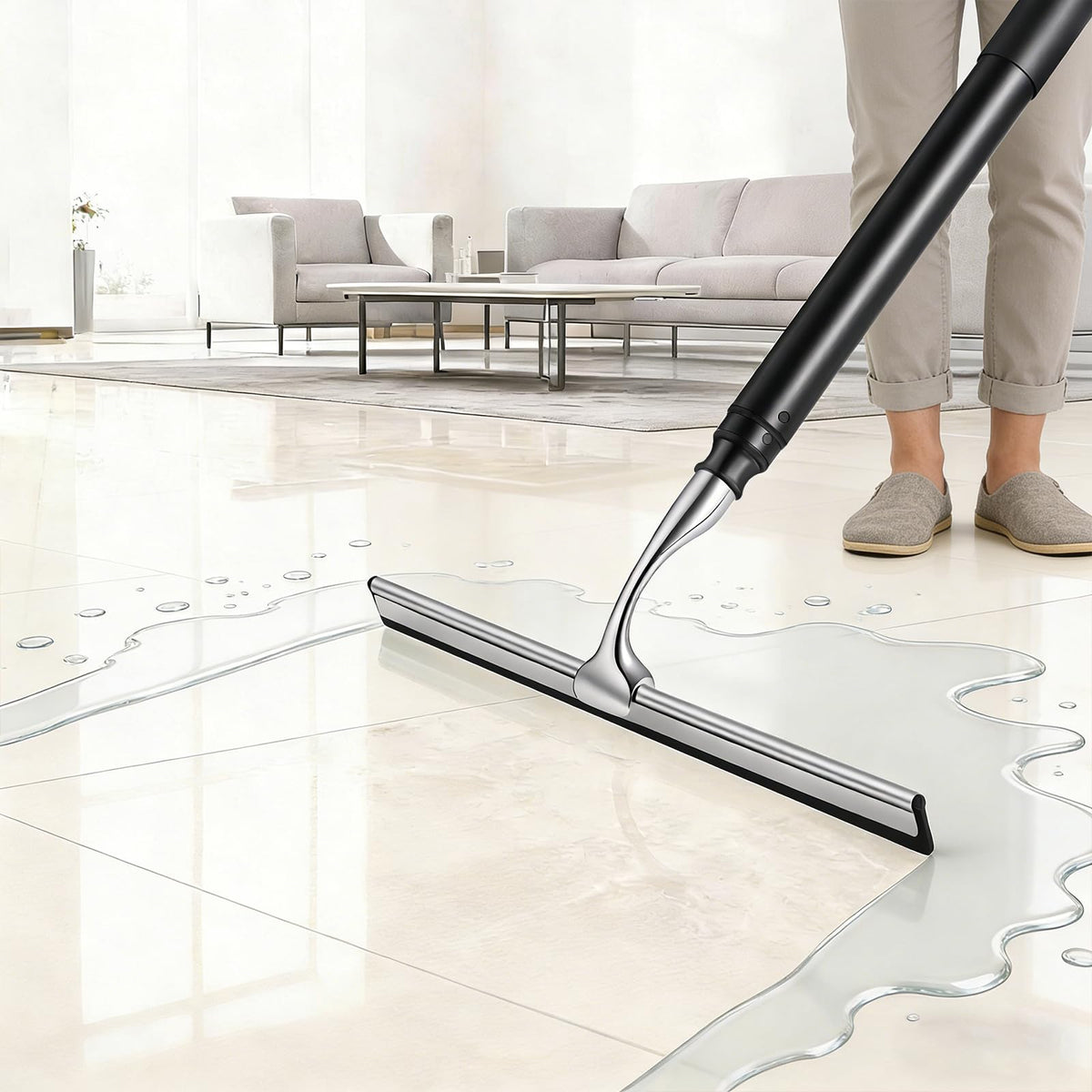SLIIMU silicone squeegee blade delivers streak-free results on glass.
