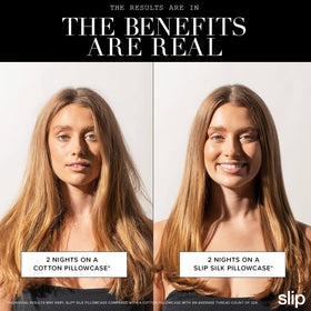 Slip Silk Pillowcase anti-crease design minimizes facial impressions during sleep