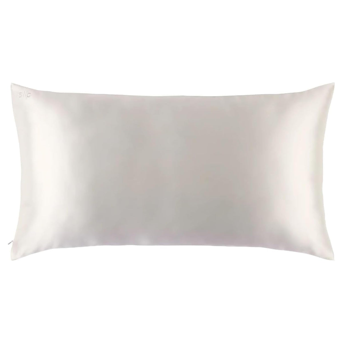 SLIP King Pure Silk Pillowcase with invisible zipper for a secure fit and smooth skin
