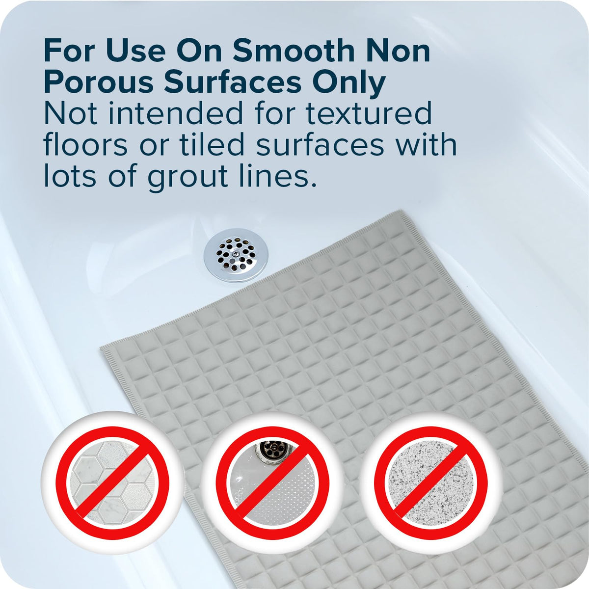 SlipX Solutions PillowTop Bath Mat measures 27 by 15.5 inches
